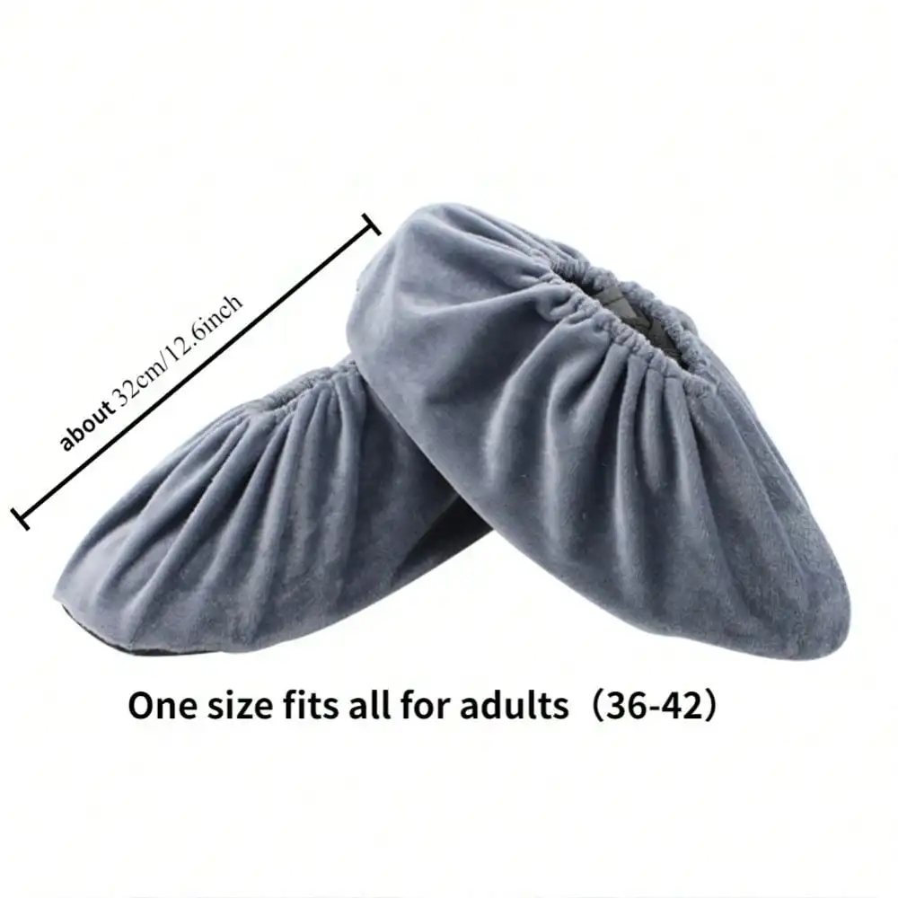 قطعتان من أغطية الأحذية المنزلية سميكة عالمية وقابلة لإعادة الاستخدام وغير قابلة للانزلاق لتنظيف سجادة الأرضيات #2