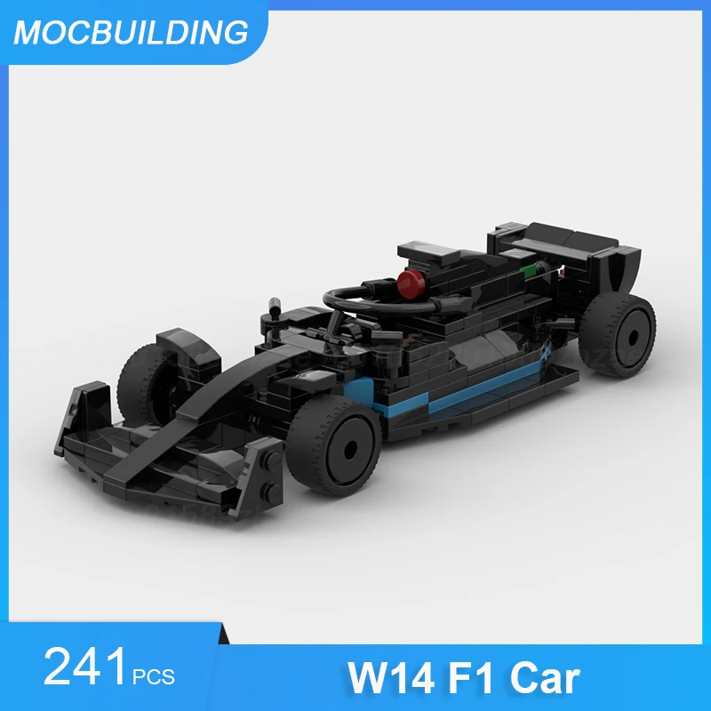 

MOC Building Blocks W14 F1 Car Model DIY Assemble Bircks Transportation Educational Creative Collection Xmas Toys Gifts 241PCS