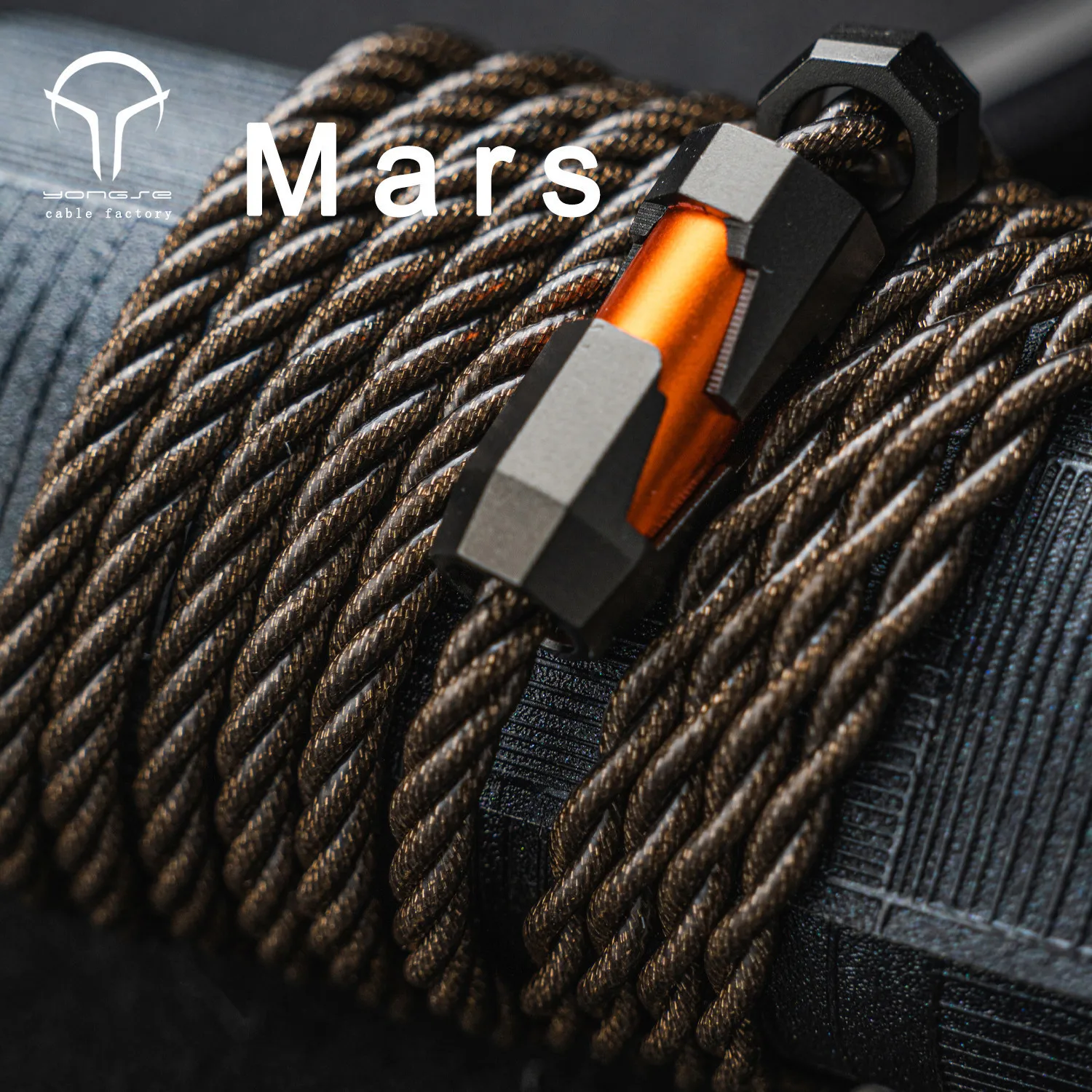 Nieuwe Angelears x Yongse Mars Zilverfolie Kronkelende Verzilverde Koperlegering Oortelefoon Upgrade Kabel Moed Aria Zegen