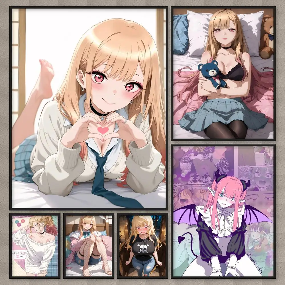 Anime m-My Dress-Up Darling Poster HD Wandkunst Heimdekoration Wasserfester Druck Schlafzimmer Garage Party Geschenk