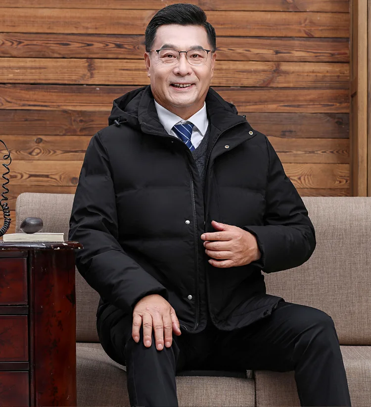 Men's Down Coats And Parkas Warm Winter Down Jacket Hooded High Quality Puffer Jacket Man Snow Peak Windproof Luxury Padding