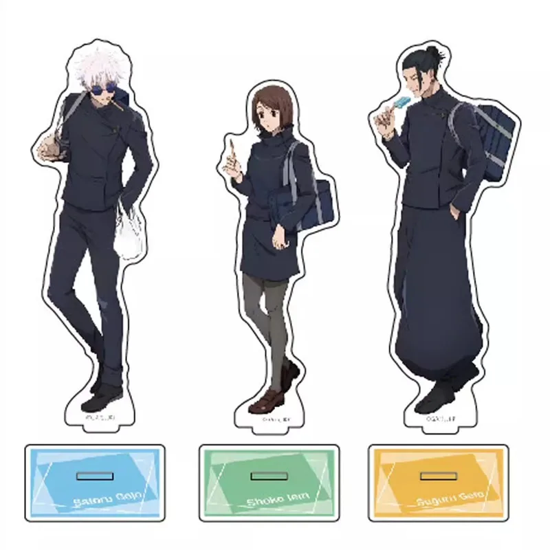 Game 2 Acrylic Stand Doll Anime Satoru Gojo Shoko Ieiri Suguru Geto Figure Model Plate Cosplay Toy for Gift