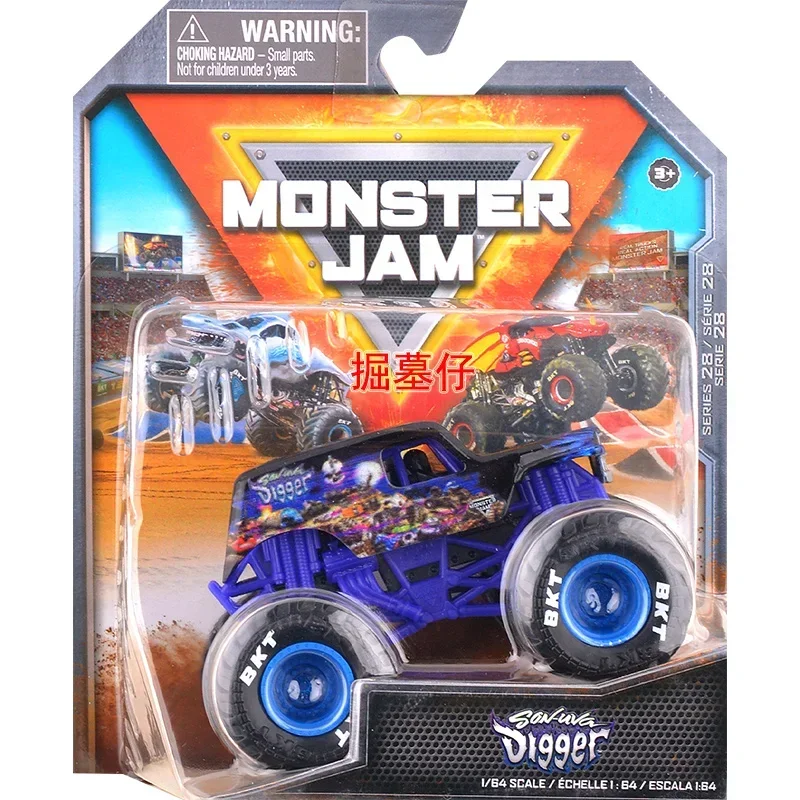 MONSTERs JAM Grave Digger Zombie Avenger Axe Metal Diecast Truck Toy Collection Model Car Children Boys Kids Gifts