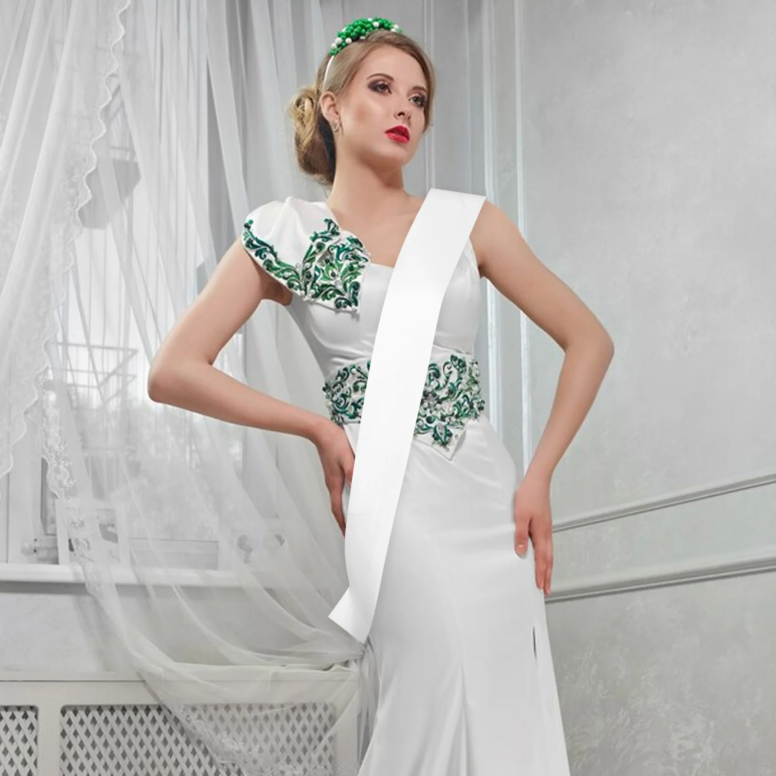 

Blank Satin Sash Plain Party Accessory for Bridal Shower Bachelorette Graduation Prom Homecoming Wedding Christmas DIY