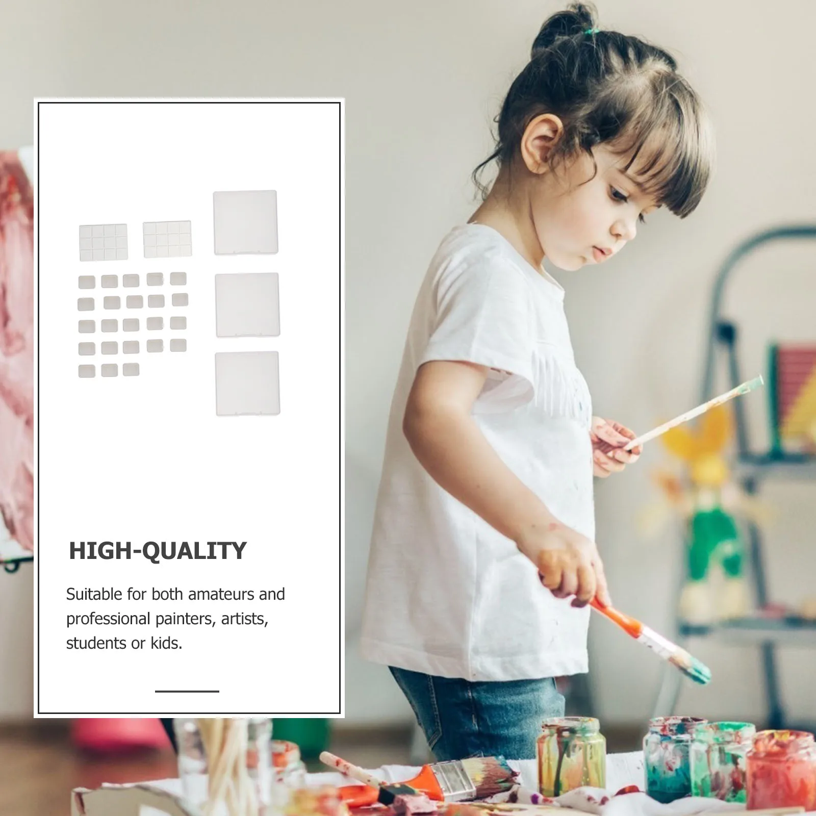 

25 Pcs Watercolor Pigment Storage Boxes Portable Painting Color Mixing Tray Paint Case Practical