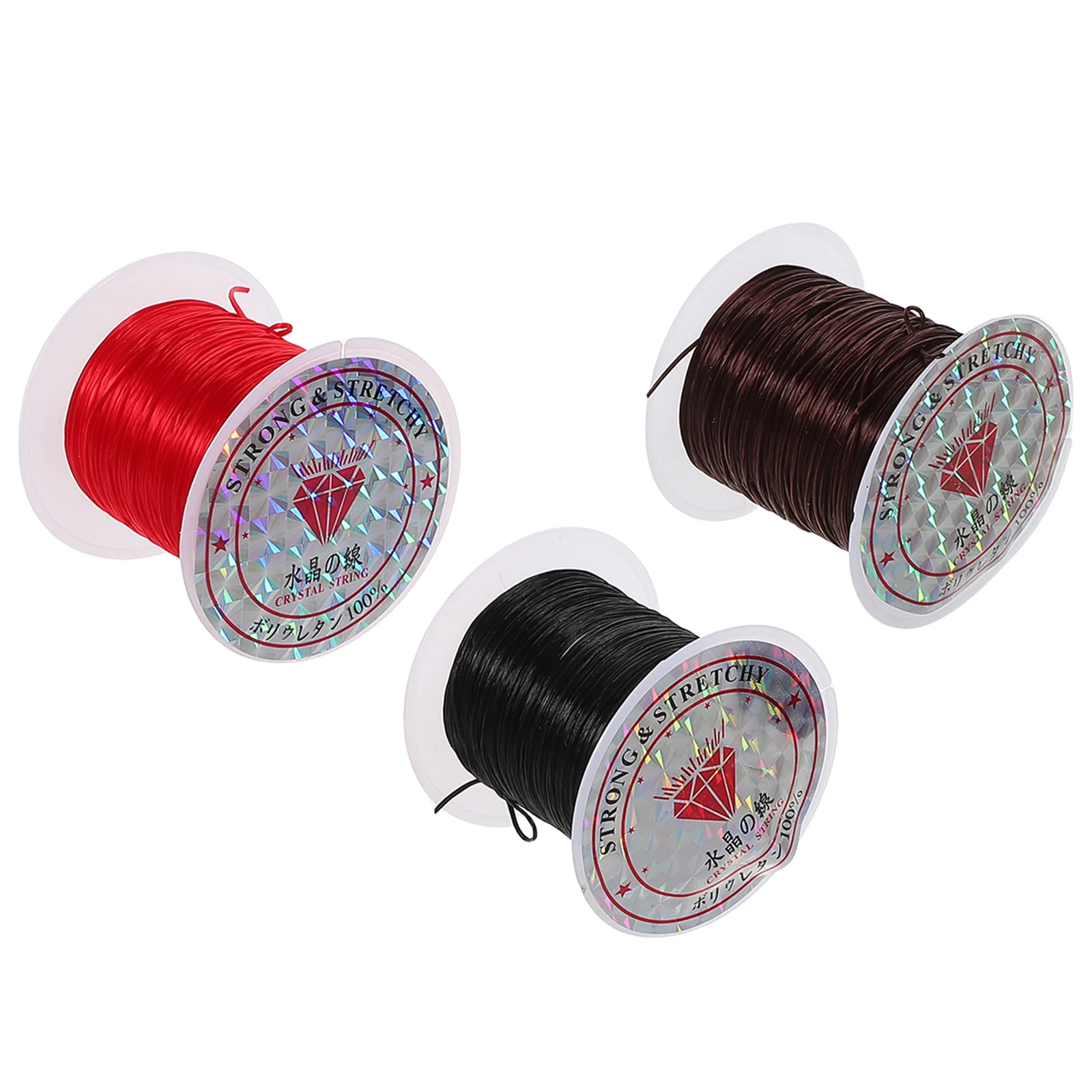 

3 Pcs Flat Beaded Elastic Cord 0 7MM DIY Bracelet String Colored Crystal Jewelry Making Supplies Stretchy Accessories Craft