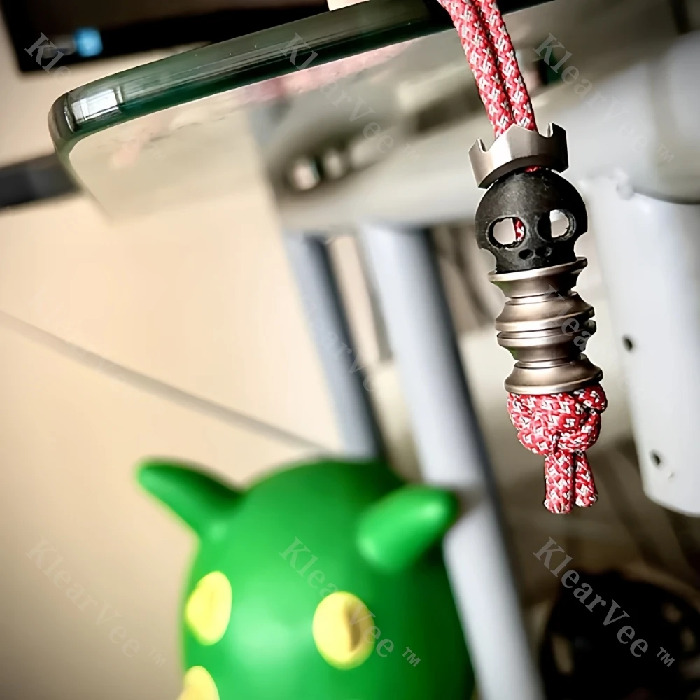 سبائك التيتانيوم أداة خارجية حبة EDC مظلة حبل قلادة PEI المفاتيح ملحق حقيبة الظهر قلادة