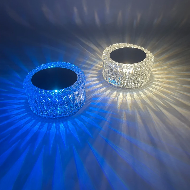 Atmosphere Light Decoration LED Night Light USB Light Touch Projection for Home Bedroom Creatively LED Crystal Table Lamp