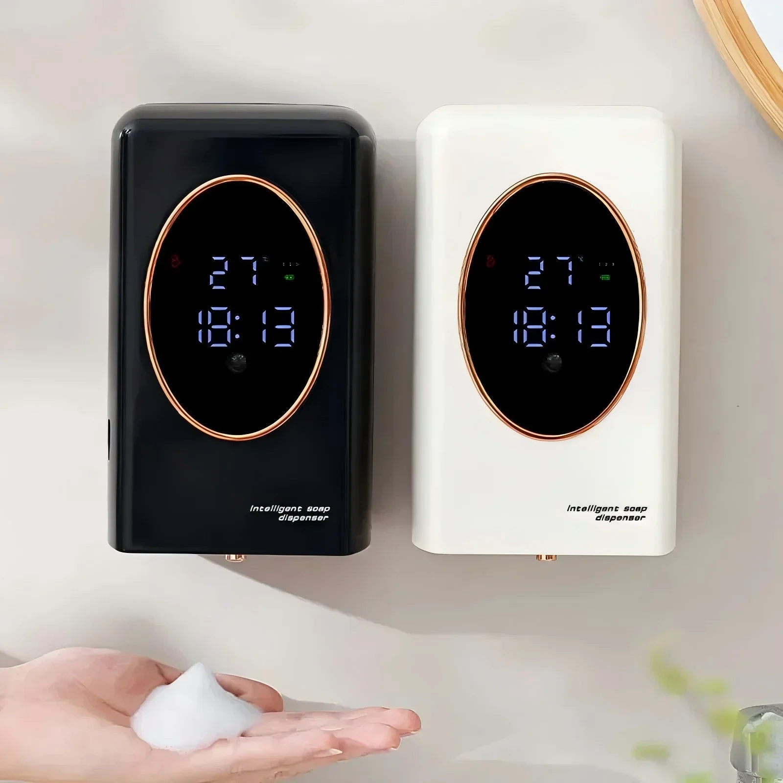 

480ml Automatic Soap Dispenser, Touchless Smart Sensor Foam/Liquid Mode, USB Rechargeable Waterproof for Bathroom Kitchen Hotel