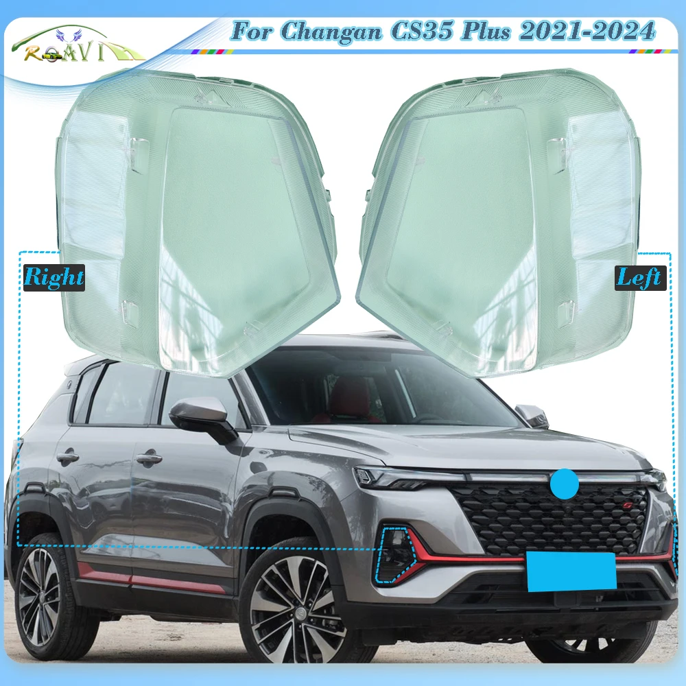 

Roavia Car Front Headlight Cover For Changan CS35 Plus 2021-2024 Blue Whale Version Lights Shell Lampshade Headlamp Shell Lens