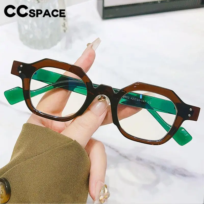 R57193 Lady Polygon Reading Glasses Men Fashion Rivet Presbyopic Spectacles Dioptric +50 +100 +300 Optical Clear Eyeglass