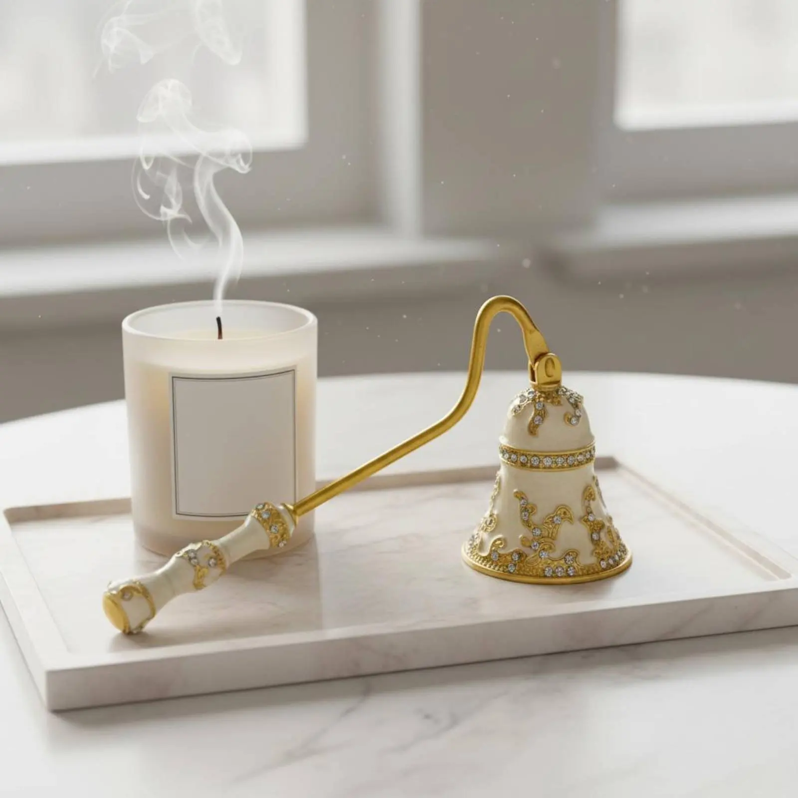 

Vintage Dome Candle Wick Smotherer Smoke-without Extinguishing Long Handle Wick Wick Dipper Home Decor Elegant Design