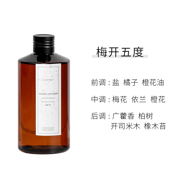 260ml Vloeibare Navulvloeistof voor Rietdiffuser, Huisgeur Essentiële Olie voor Slaapkamer, Woonkamer, Aroma Supplement
