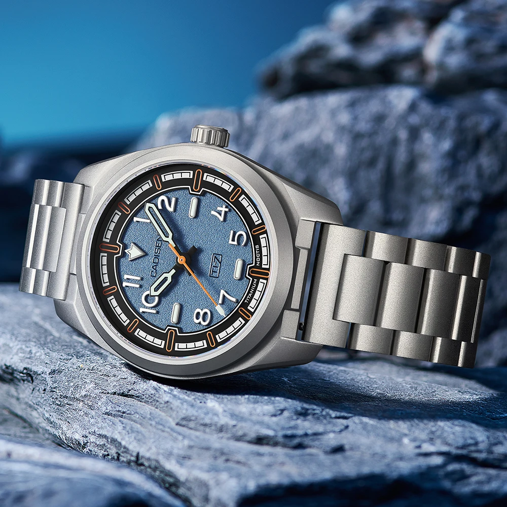 CADISEN TI-7 Noctis NEW Titanium Automatic Mechanical Watch Man 100M Waterproof Wristwatch Japan MIYOTA 8215 Luminous Watches