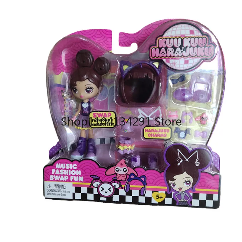 Conjunto de traje de muñeca Chibi Original Harajuku Cool Girls Group, juguete para juego de imitación para niñas