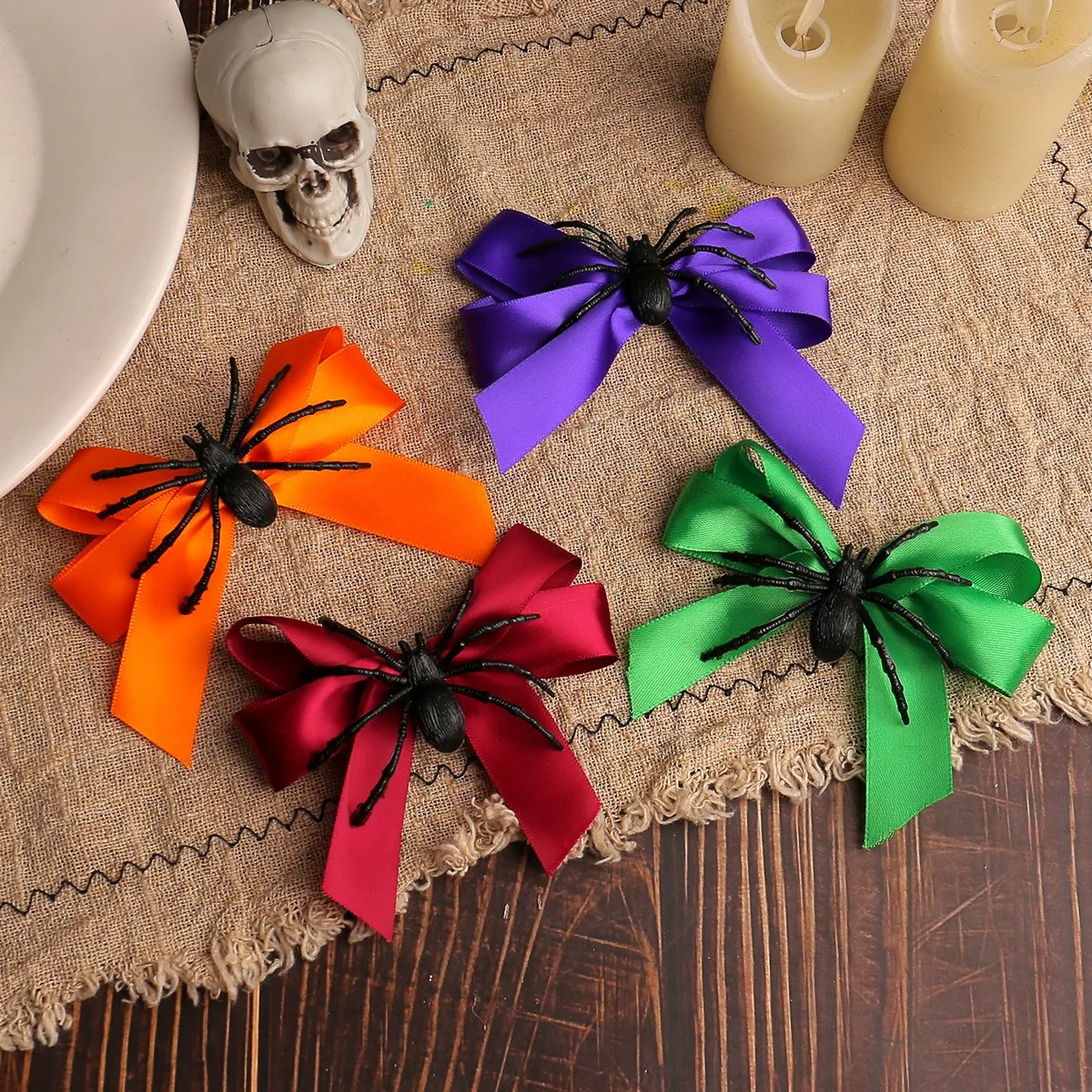 

Halloween Spider Bowknot Hairpin Ghost Festival Party Dress Up Funny Bat Head Wear Girl Trick Or Treat Happy Halloween Day 2025