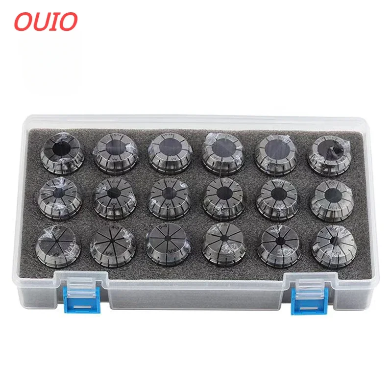 OUIO ER25 Collet Set Spring Clamps 9PCS MT2 ER25 M12 1PC ER25 Wrench Collet Chuck Morse Holder Cone for CNC Milling Lathe Tool