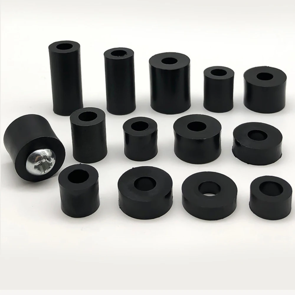 10-200Pcs Dia 5/6/8/8.5/10/11/14mm PE Plastic Round Spacer Sealing Hard Plain  Washers Insulation Hollow Standoff Gasket Ring