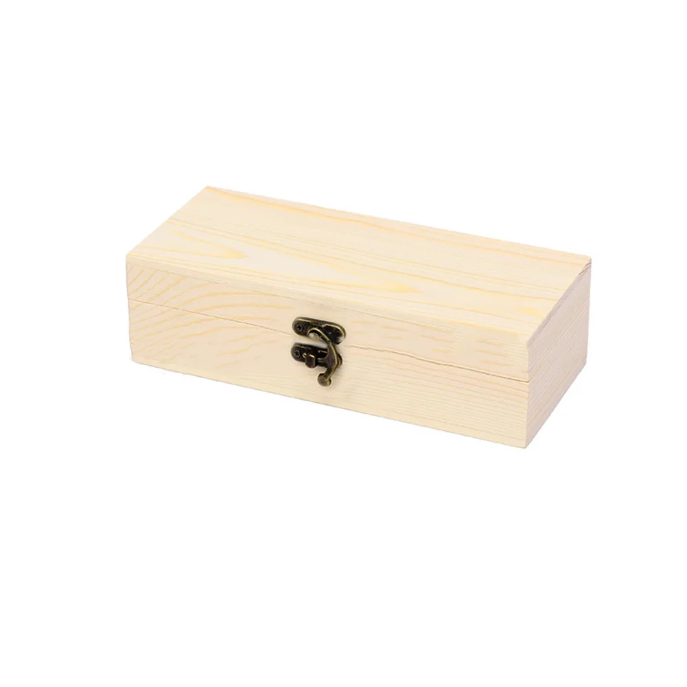 Caja de joyería, caja de almacenamiento de madera de pino S/M/L, caja de madera de almacenamiento, 1 unidad, proyectos artesanales, escritorio para varios bricolaje, nuevo