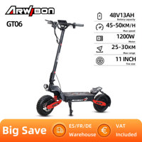 ARWIBON GT06 Electric Scooter For Adult 1200W Motor 48V 23.4 AH E-Scooter 11 Inch Vacuum Off-Road Tires Off-Road  Escooter