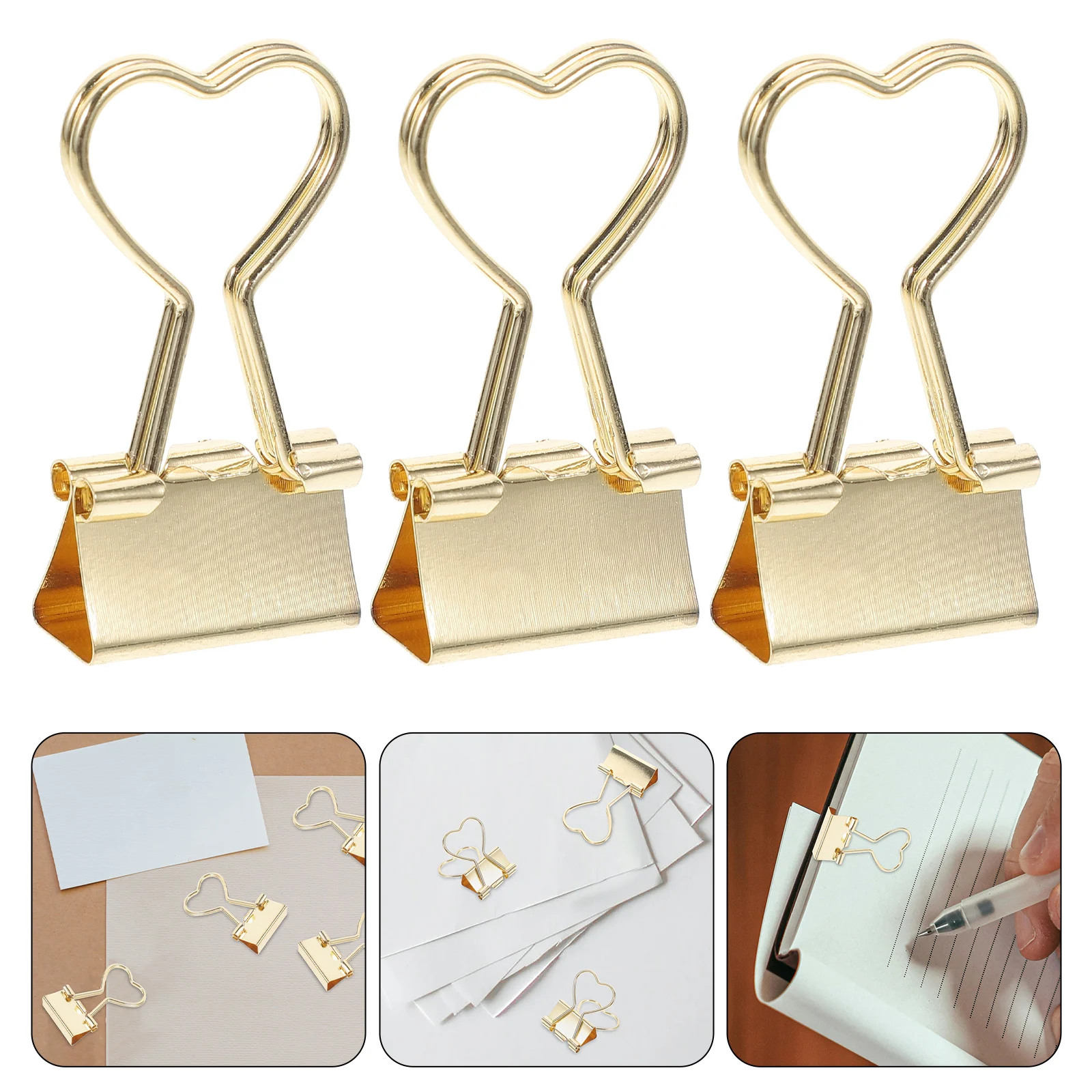 

10pcs Small Binder Clips Mini Metal Paper Clips Office Home Stationery Assortment Colorful Bookmarks for Students