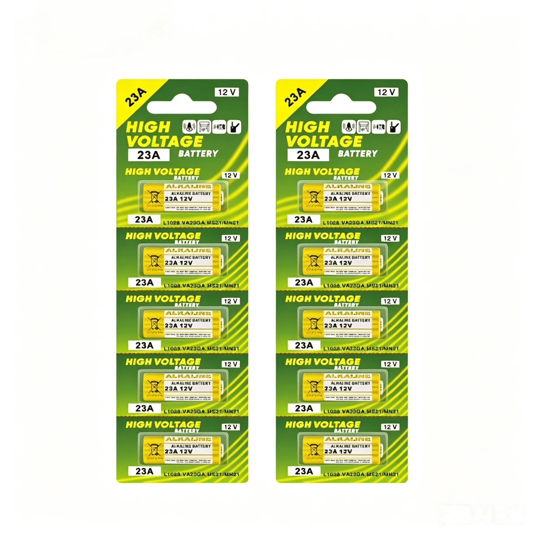 2-100PCS A23 23A 12V Alkaline Battery 23GA A23S E23A EL12 MN21 V23GA GP23A MS21 LRV08 For Doorbell Remote Control Electric Toy
