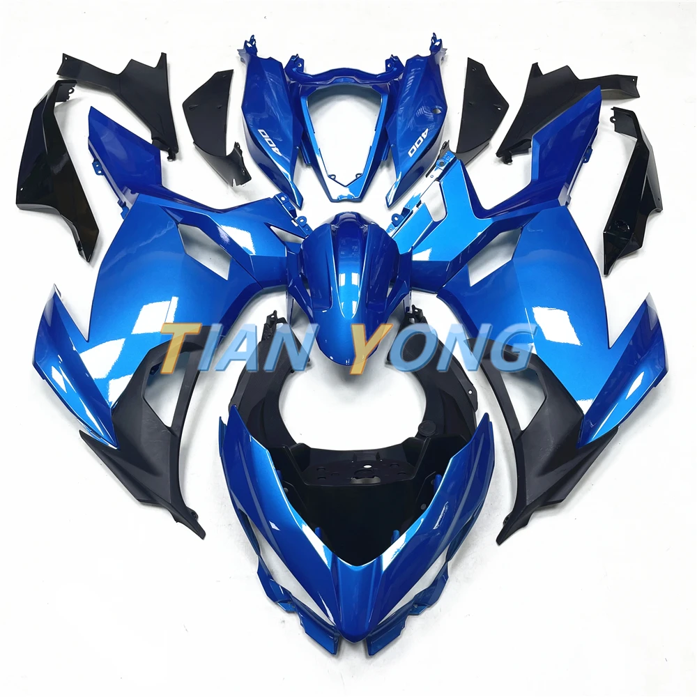 

Motorcycle For Ninja400 Full Fairing Kit Fit NINJIA 400 Bodywork Cowling Injection 2018 Print Bright Blue