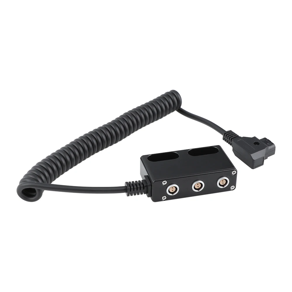 

Kayulin Coiled Power Cable D-Tap To 2 Pin Male Coiled Power Cable Compatible with Teradek/ Paralinx/ Cinegears/ Ghost Eye