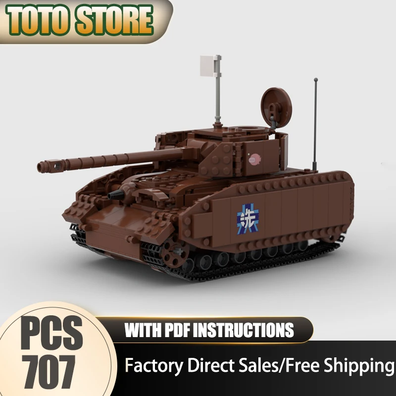 Modelo de carro blindado Moc Building Bricks Tanque modular no 4 blocos modulares de tecnologia modelo conjunto de Natal brinquedo DIY presente de construção