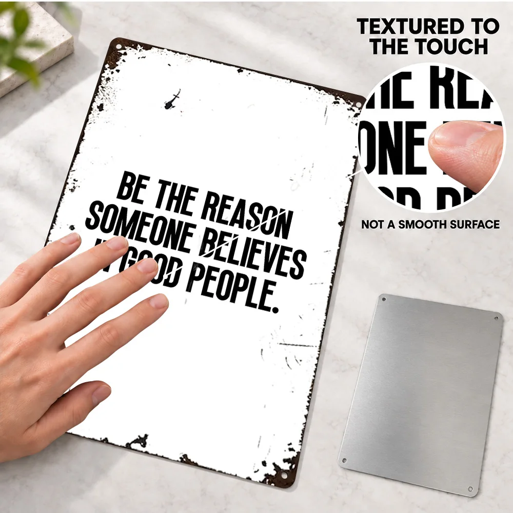 Inspirational Quote Be The Reason Printed Poster Lettering Wall Art For Classroom Personalized Aluminum Metal Sign Mentor Gift