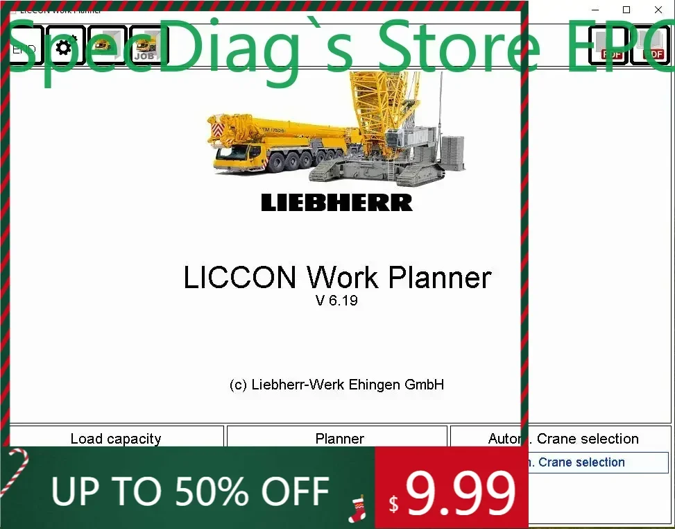 

Универсальный рабочий планировщик SpecDiag Liebherr LICCON V6.21 61 ГБ 2021, мобильный кран и гусеничный кран DVD