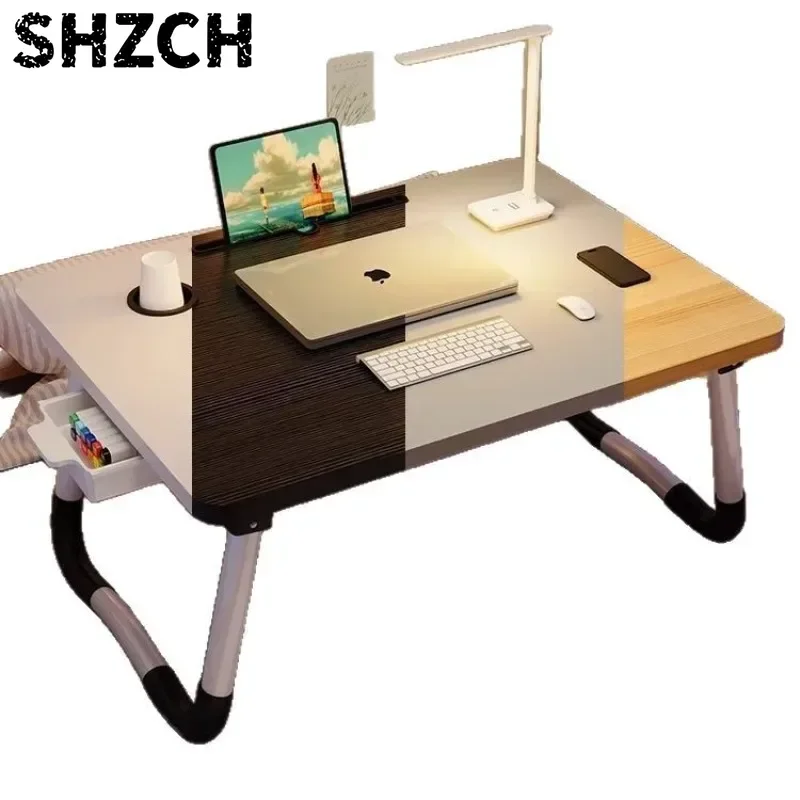 Computer Desk Foldable for Small Spaces Student Dormitory Upper Bunk Study Table Home Bedroom Bay Window Lazy Desk Compact Desig
