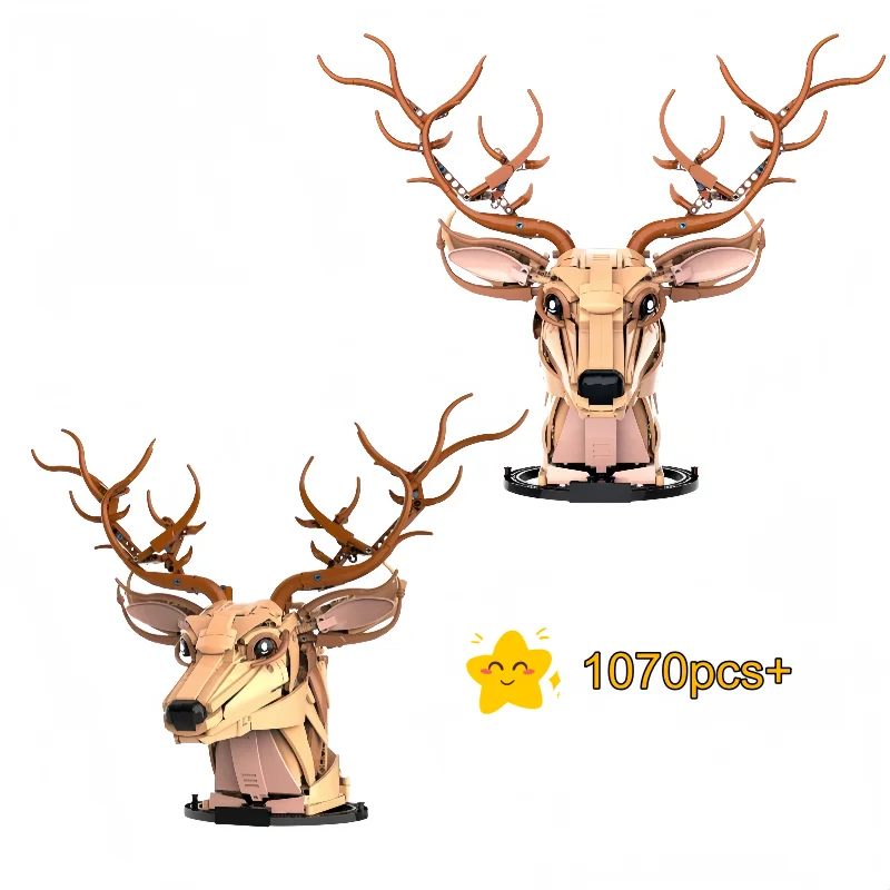

FUNXINEE Creative Wildlife Deer Building Kit MOC Technical DIY Assembly Bricks Desktop Collectible Christmas Birthday Gift