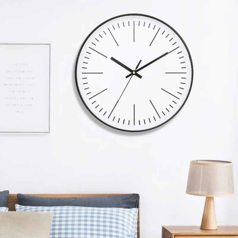 

12 Inches Modern Wall Clocks Restaurant Silent Hands Kitchen Wall Clocks Study Plastic Home Decor Relógio De Parede MHBGZ