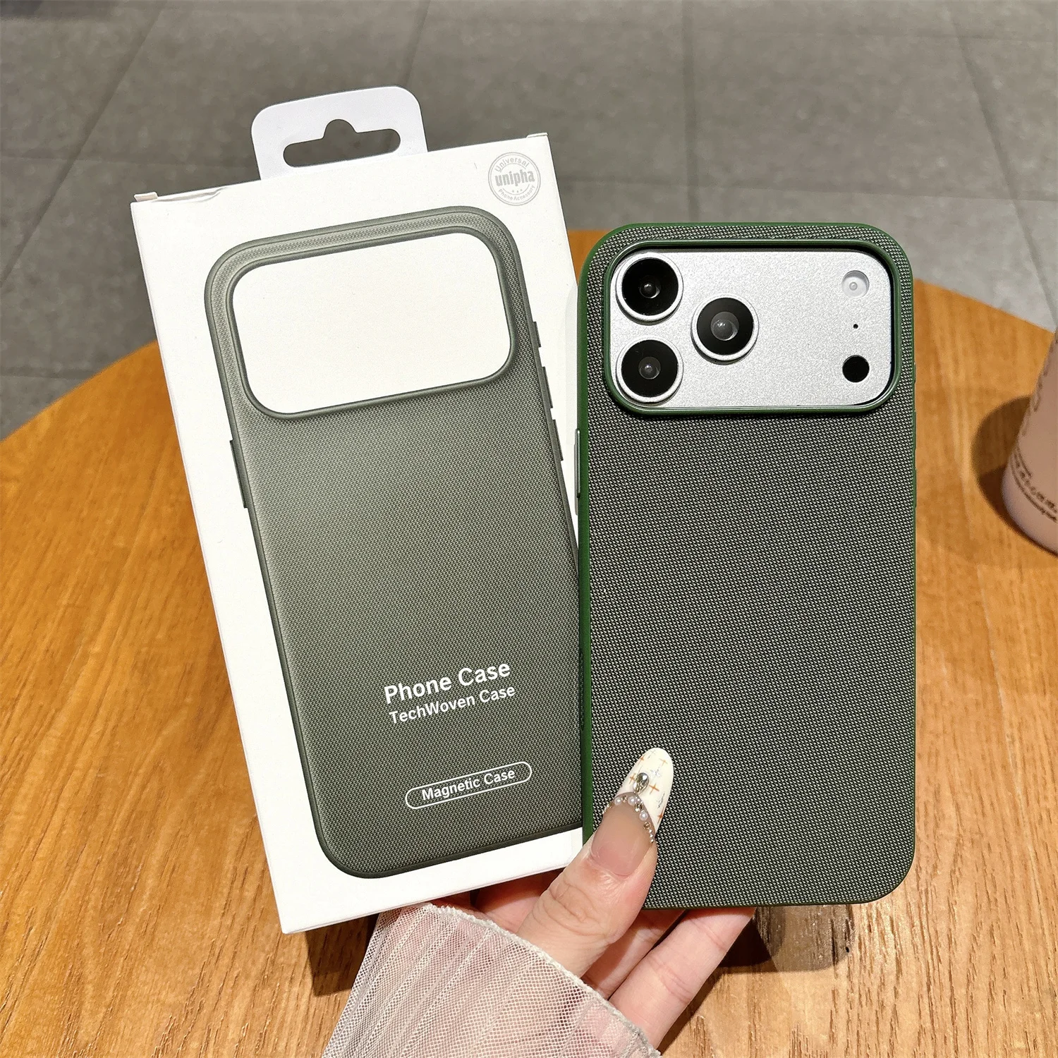 Original Tech Woven für MagSafe Magnetische Handyhülle für iPhone 17 Air 16 15 Plus 14 13 12 11 Pro Max TechWoven Matte Rückseite