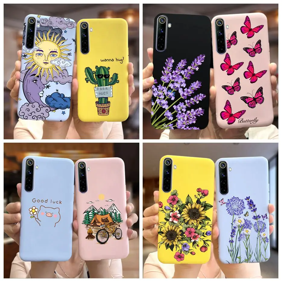 For Oppo Realme 6 6i 6S 6 Pro Case Cute Candy Painted Soft Silicone Phone Case For Realme 6 6i 6S Realme6 Pro Fundas Capa Bumper