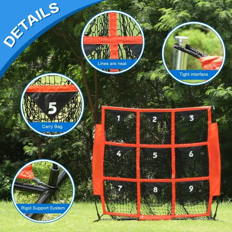 Jiugongge Baseball Indoor and Outdoor Baseball Practice Net Baseball and Softball Pitching Target Net