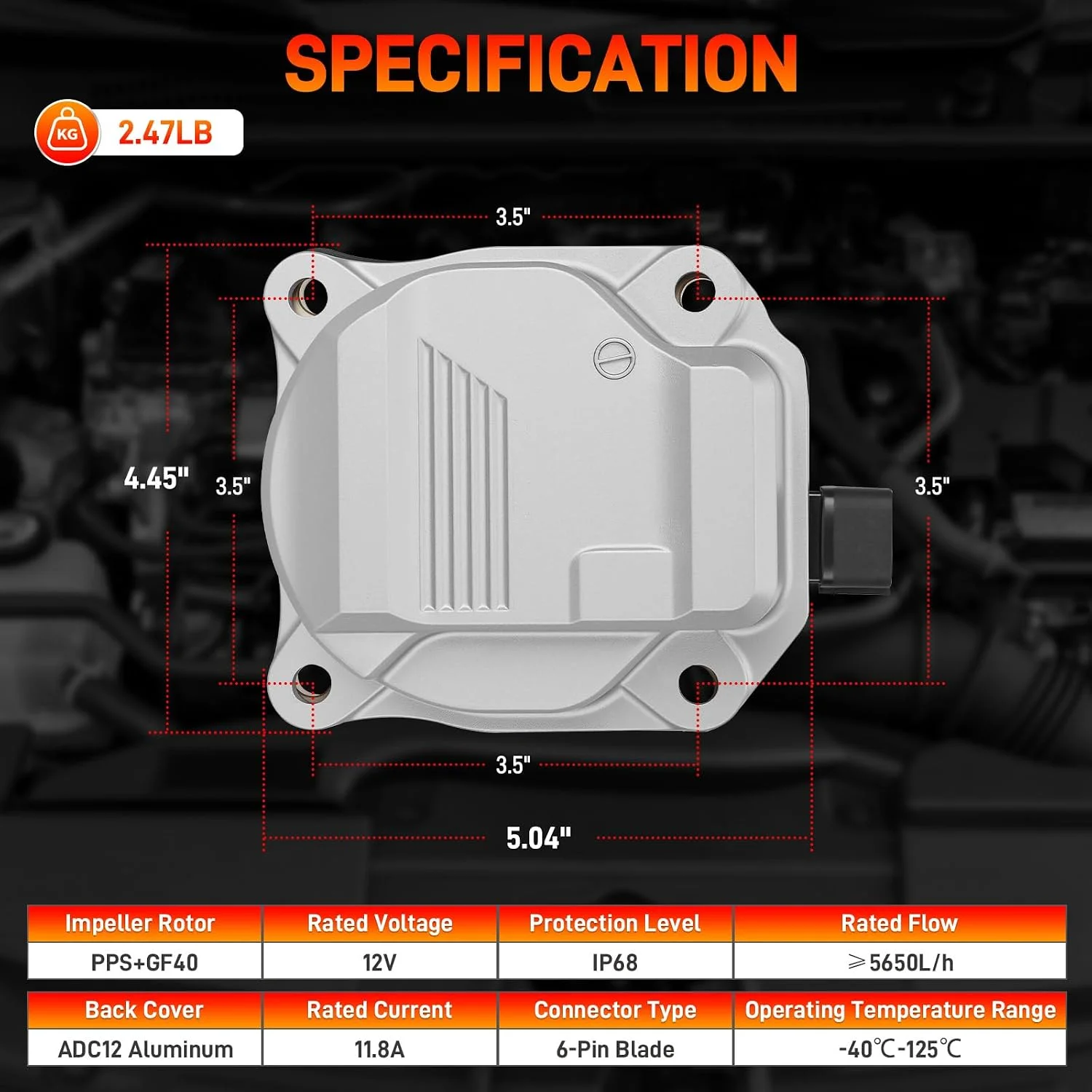 16032-25010 Elektrische Motorwasserpumpe mit Dichtung, kompatibel mit Toyota Camry, Avalon, RAV4, Sienna 2018-2024 – Detail 6