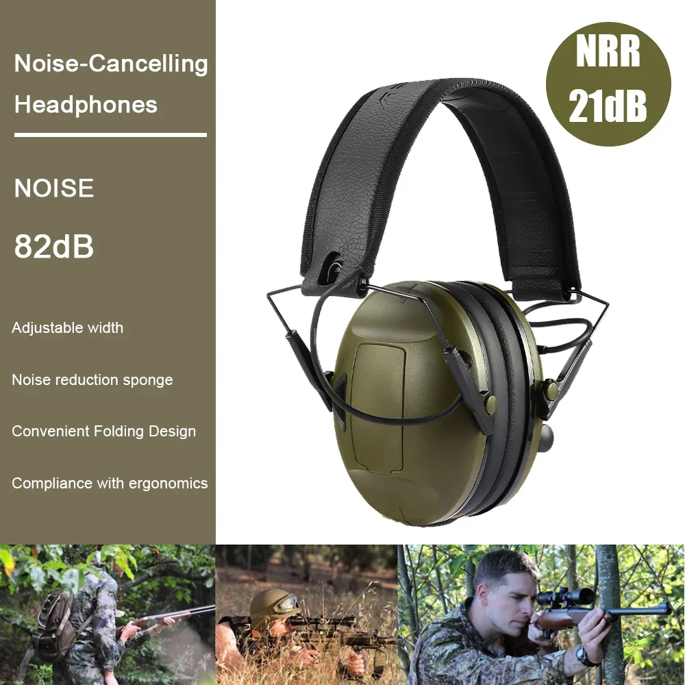 

NRR21dB Tactical Hunting Electronic Shooting Earmuffs Anti-noise Headset Sound Amplification Impact Hearing Protection Headphone