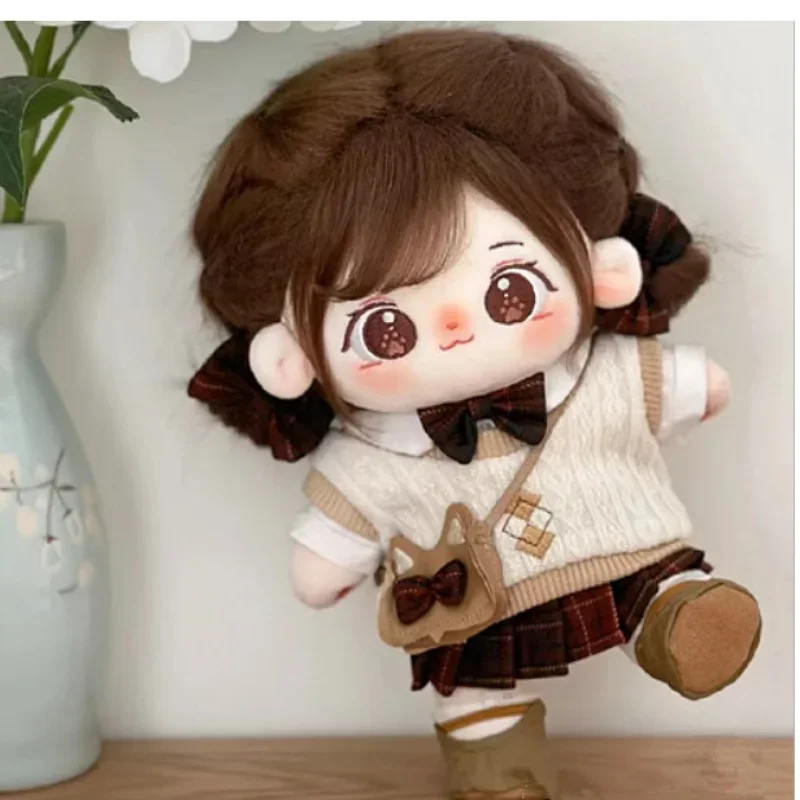 Miaomiao Cotton Doll  Stock 20cm Interchangeable Baby Clothes Plush Doll Figure Doll Gifts to Girls