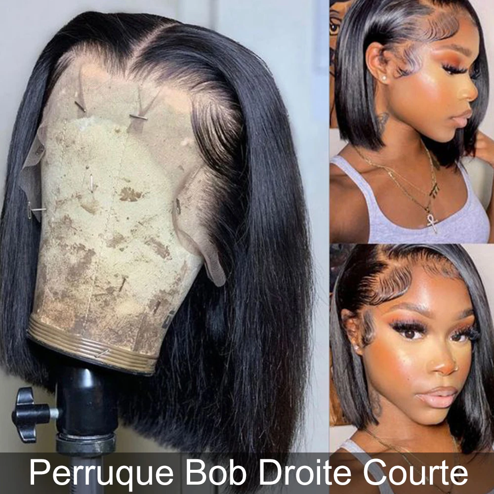 Bob wig human hair wig lace frontal human hair Brazilian wig promotion Brazilian human hair wig wig delivery 3 days france