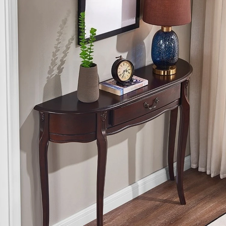 cabinet American retro semicircular wall entrance table European entrance table partition aisle decorative cabinet