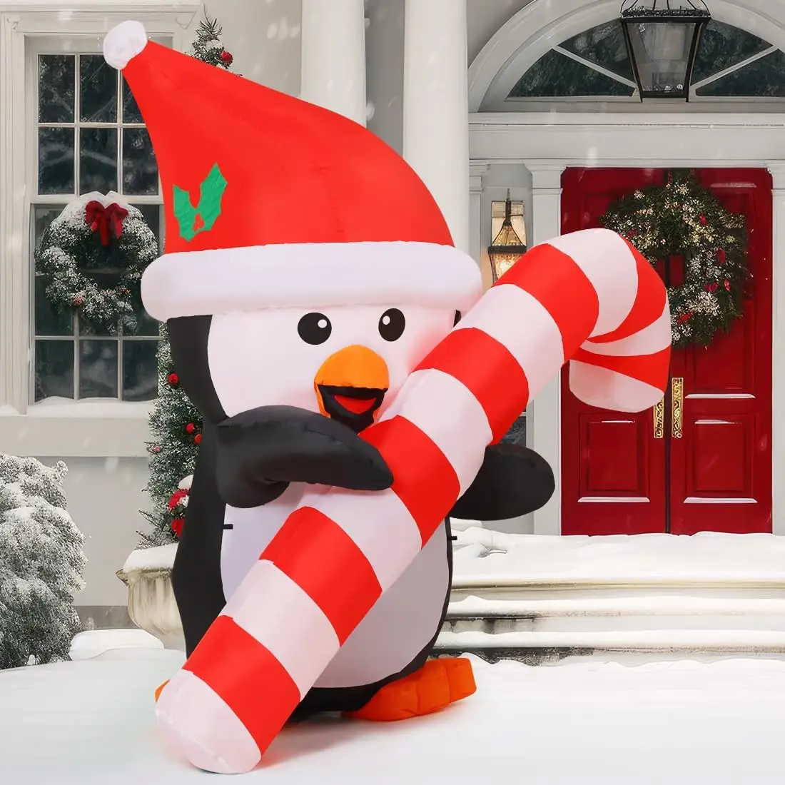 5.2 FT Outdoor Christmas Penguins Inflatables Indoor Garden Lawn Decor for Xmas Holiday Party