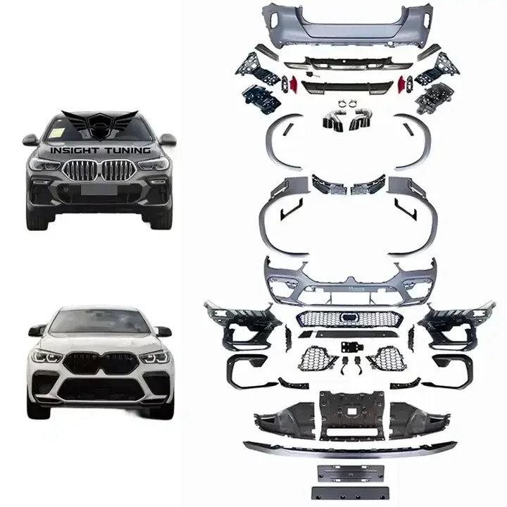 Insight Tuning Car Front And Rear Bumpwe Bumper Grill bodykit For Bmw G60 X6 Covert To F96 X6m 2019+ Body Kit