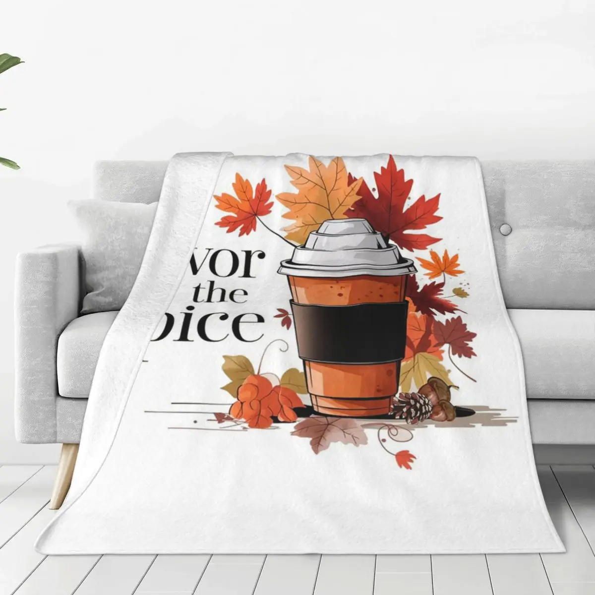 

Autumn Coffee With Quote Savor The Spice Blanket Fleece Sofa Throw Blankets For Home Bedroom Outdoor Throws Bedspread Quilt