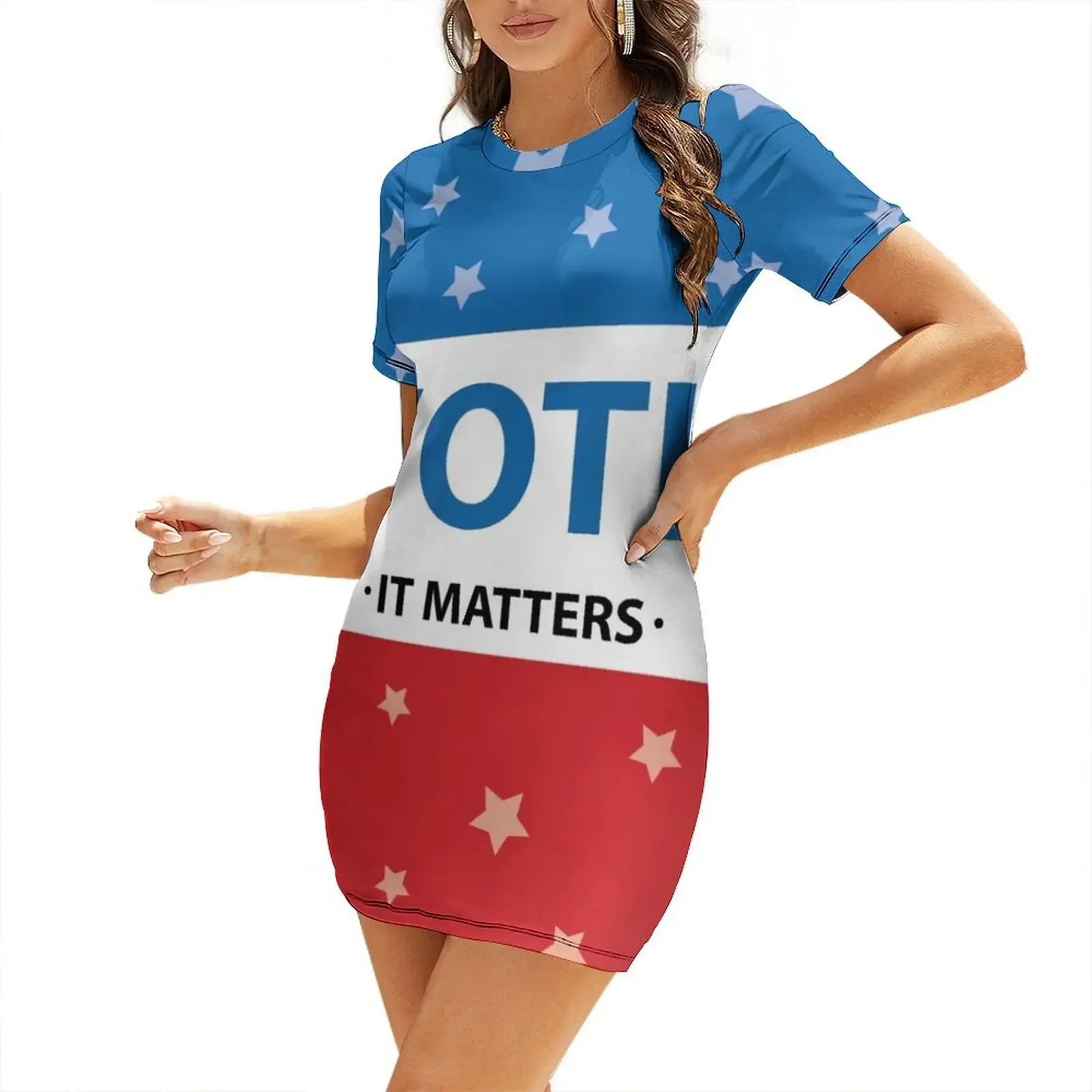 

VOTE Short-Sleeved Dress cocktail dresses women's dresses luxury