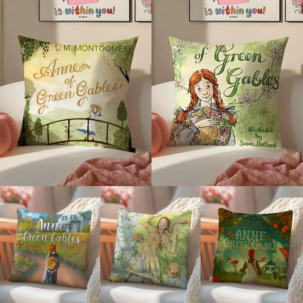 Anne of G-Green Gables Kissenbezug, Leinen-Kissenbezug, weiche Dekoration für Sofa, Wohnzimmer