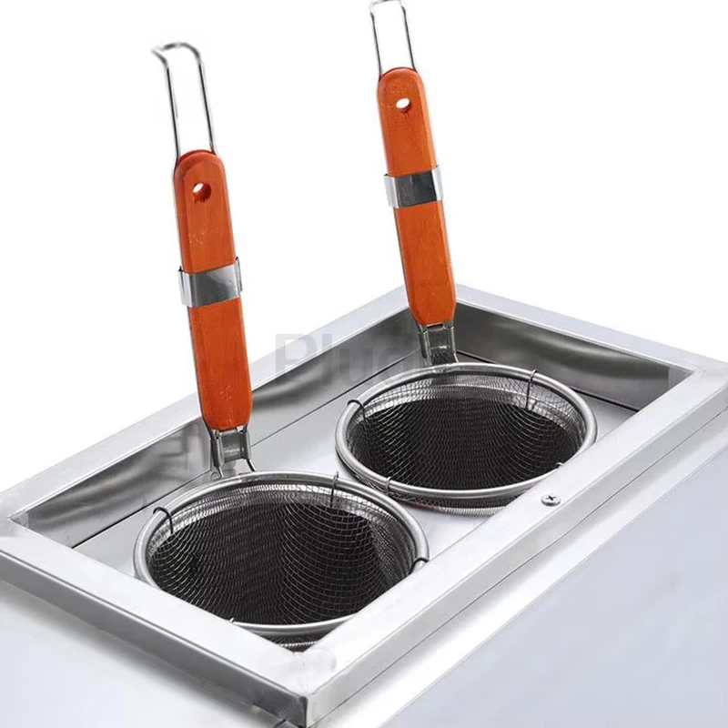 2000 واط طباخ المعكرونة الكهربائية 220 فولت وعاء مزدوج الفولاذ المقاوم للصدأ المعكرونة الطبخ مع آلة محطة أكثر دفئا لمطعم المطبخ #3