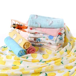 120*110CM Swaddle Newborn Baby Blanket Muslin Bamboo Fiber Cotton Blanket Bed Sheet Baby Bath Towel Baby Wrap Infant Quilt