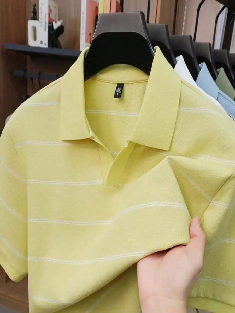 Men's Casual Striped Short Sleeve Shirt